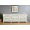 Homeroots 118" White Distressed Solid Wood Carved Floral Six Drawer Sideboard with Six Doors 642288 - alternate 3