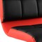 Elama 2 Piece Adjustable Faux Leather Two Toned Bar Stool in Black and Red ELM-744-BLK-RED - alternate 3