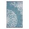 Homeroots 4' X 6' Teal Blue Floral Machine Braided Distressed Area Rug With UV Protection 555571 - alternate 4