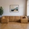 Homeroots 144in Sienna Leather Modular Wood Sofa 641867 - alternate 2