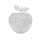 Homeroots 14" Silver Faux Crystal Apple Sculpture 383781 - alternate 1
