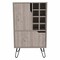 Homeroots Light Gray Bar Cabinet with Two Door Panels 473307 - alternate 1