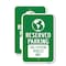 Signmission Reserved Parking Fuel-efficient Vehicles Only, 12'' X 18'' 2 Signs, Heavy Gauge Aluminum, 2PK A-1218-2PACK-24783 - alternate 1
