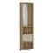 Homeroots 18in Light Brown Wood Corner Bar Cabinet With Two Doors 520578 - alternate 1