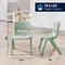 Flash Furniture 5 PC Plastic Activity Table and 4 Chairs Set, 10.5 in Seat Height-Sage YU-YCX-0073-2-ROUND-TBL-SAGE-E-GG - alternate 4