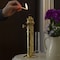 Kings County Tools Oil Lamp 16 in Tall Column Lamp with Antique-Style Brass Body & Glass Chimney Decorative Lantern GW78A05-24 - alternate 4
