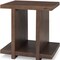 Homeroots 22" Brown Solid Wood Sled End Table With Shelf 604028 - alternate 4