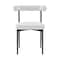 Armen Living Shannon Dining Chair with Matte Black Iron and Cream Fabric - Set of 2 LCSNSIBLKCR - alternate 4