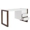 Homeroots 51" White and Brown Writing Desk With Three Drawers 400747 - alternate 2