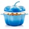 Megachef Pepper Shaped 3 Quart Enameled Cast Iron Casserole in Blue MG-CP23AB - alternate 1