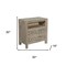 Homeroots 30" Gray Solid Wood Distressed Carved Scrollwork Two Drawer Nightstand 569584 - alternate 4