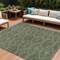 Homeroots 9' X 12' Olive Green Fern Green And Silver Geometric Washable Indoor Outdoor Area Rug 615216 - alternate 1