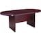 Boss Race Track Conference Table Conference Table, 35" D X 29-1/2" H, 71" W X Wood, Mahogany N135-M - alternate 1