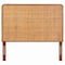 Bali & Pari Caspia Bohemian Natural Rattan and Mahogany Wood Queen Size Headboard 251-13905-ZORO - alternate 3
