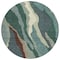 Homeroots 8' Sage Brown And Beige Round Abstract Washable Indoor Outdoor Area Rug 601004 - alternate 2