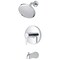 Boston Harbor TubShower, Fixed Mount Showerhead, 175 gpm Showerhead, 1 Spray Settings, Zinc Tub Spout F1A1F507CP - alternate 1