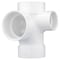 Charlotte Pipe Schedule 40 3 in. Hub X 3 in. D Hub PVC Reducing Double Fixture Fitting Tee 1 pk PVC 00418 0800 - alternate 1