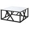 Homeroots 35" White And Black Steel Square Coffee Table 521980 - alternate 6