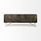 Homeroots 17in Dark Brown Solid Wood Sideboard with Four Doors 380240 - alternate 3