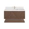 James Martin Vanities Marcello 48 in. Single Vanity, Chestnut w/ Single Hole 3 CM White Zeus Silestone Top & Backsplash D200-V48-CSN-1WZ - alternate 1