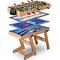 Serenelife 5in1 Folding Multi Game Table, 40 in Full Size Combo Sports Arcade Game with Foosball Soccer, Ping SLMTGTFD81B - alternate 1