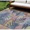 Homeroots 9' X 12' Denim Blue And Blush Floral Washable Indoor Outdoor Area Rug 611106 - alternate 1