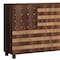 Homeroots 55in Brown Solid Wood Carved American Flag Accent Cabinet With Three Doors And Two Drawers 716325 - alternate 3