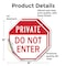 Signmission Private Do Not Enter, 4 inch X 4 inch, Vinyl Decal, 2PK OC-D-2PACK-4-137 - alternate 2