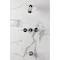 Kingston Brass Triple-Handle Tub and Shower Faucet, Polished Nickel KBX8136KPS - alternate 3