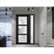 Vdomdoors Front Exterior Prehung FiberGlass Door Frosted Glass / Manux 8552 Matte Black / Sidelight Exterior MANUX8552EXD-BLK-W36+16 x H80-LH - alternate 4