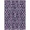 Homeroots 3' X 5' Eggplant Purple And Lavender Damask Washable Indoor Outdoor Area Rug 588160 - alternate 2