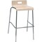 Kfi Low Back Barstool, Natural BR9333-NA - alternate 1