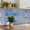 Homeroots 12" X 12" Blue and Aqua Pop Mosaic Peel and Stick Removable Tiles 556419 - alternate 4