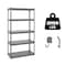 Shuntong Atlas 5-Tier 30 in.W x 12 in.D x 60 in.H Heavy Duty Storage Shelving Load 2000 Lbs, Laminated Board, Hammertone ATB-H30-12-60-5B - alternate 1
