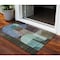 Homeroots 3' X 5' Brown Blue And Green Abstract Washable Indoor Outdoor Area Rug 604470 - alternate 1