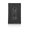 Leviton Duplex Straight Blade Receptacle, 5-15R, 15 A, 20 A, 125V AC, 2 Pole, 3 Wire, Flush Mount, Grounded AFTR1-HGE - alternate 2
