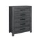 Homeroots 48" Dark Gray Wood Five Drawer Dresser 564691 - alternate 3