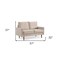 Homeroots 57" Beige And Dark Brown Velvet Loveseat 543721 - alternate 4