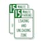Signmission 15 Minute Parking Loading and Unloading Zone, 18'' X 24'' 2 Signs, Heavy Gauge Aluminum, 2PK A-1824-2PACK-24596 - alternate 1