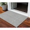 Homeroots 3' X 5' Gray And Ivory Geometric Washable Indoor Outdoor Area Rug 602377 - alternate 1