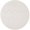 Homeroots 4' Ivory And White Geometric Indoor Outdoor Area Rug 556269 - alternate 1