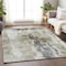 Homeroots 5' X 8' Taupe Ivory And Gray Abstract Washable Indoor Outdoor Area Rug 603150 - alternate 4