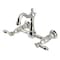 Kingston Brass Two-Handle Wall Mount Bridge Kitchen Faucet, Polished Nickel KS2446BAL - alternate 1