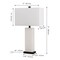Jonathan Y Tiggie 27" Contemporary Modern Alabaster Rectangular LED Table Lamp, White Alabaster/Black JYL2009B - alternate 2