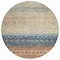 Homeroots 8' Brown Blue And Beige Round Southwestern Washable Indoor Outdoor Area Rug 605123 - alternate 5