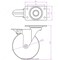 Richelieu Single Wheel Design Caster, Swivel with Brake, with Plate, Gray, Beech BP51022020503 - alternate 2