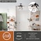 Vaxcel Estelle 6-Light 24 in W Matte Black Mid-Century Modern Sputnik Semi Flush Ceiling Fixture C0273R - alternate 4