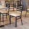 Flash Furniture HERCULES Black Ladder Back Metal Restaurant Chair - Tan Vinyl Seat XU-DG694BLAD-TNV-GG - alternate 6