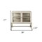 Homeroots 38in White Solid Wood Sideboard with Two Glass Doors 391992 - alternate 3
