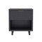 Manhattan Comfort Elara 18 in Solid Wood Nightstand in Charcoal Gray (1-Drawer) NS1794-5 - alternate 1